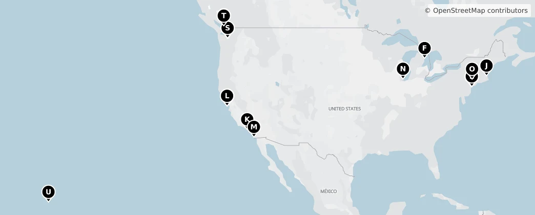 Map of Kuzey Amerika