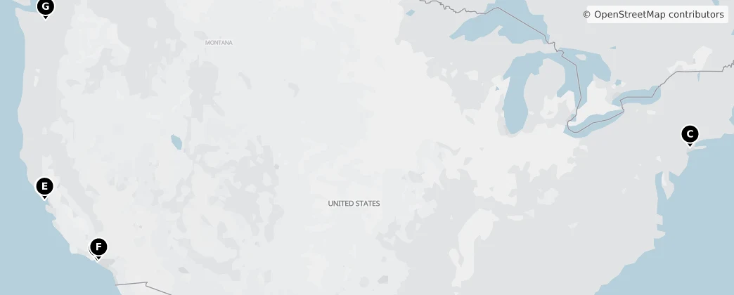 Map of Kuzey Amerika