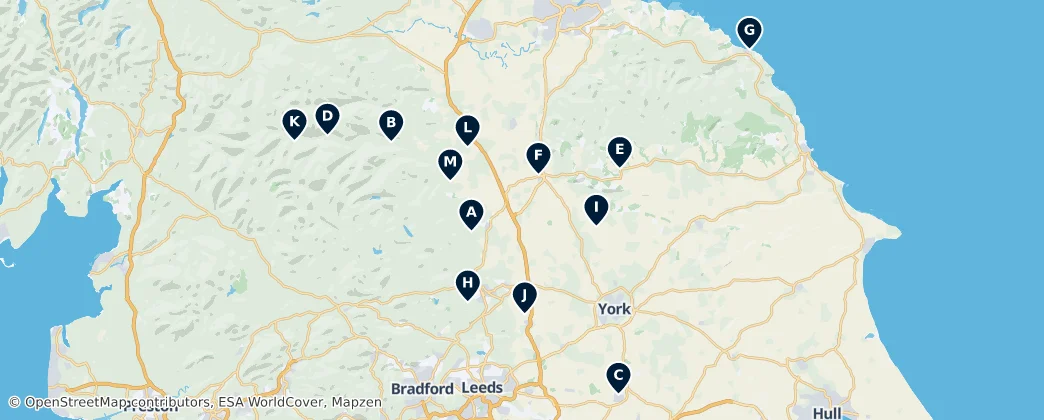 Map of North Yorkshire