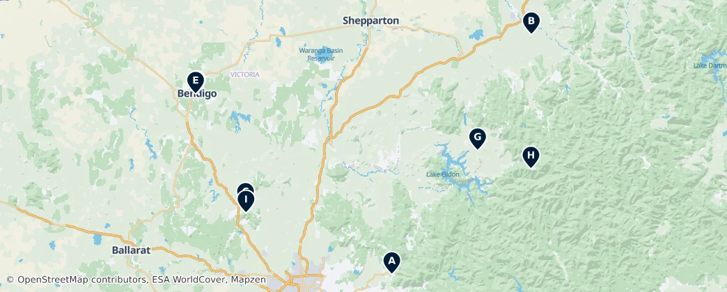 Map of Northern Victoria Region