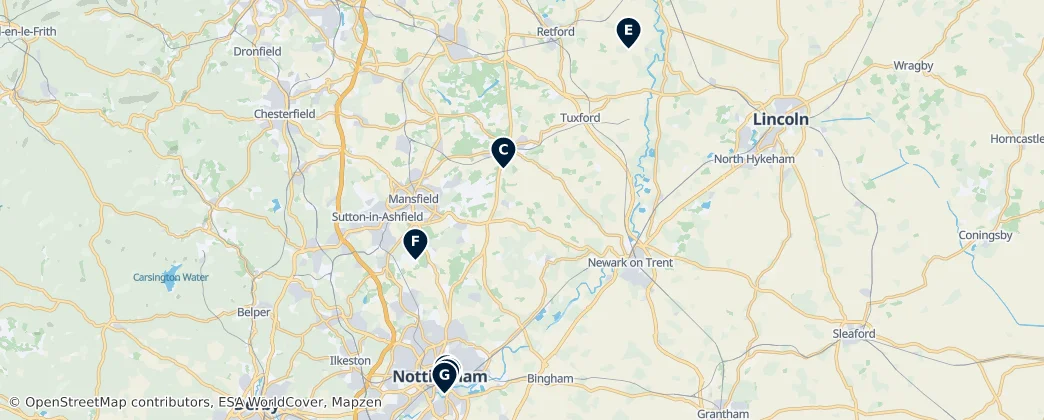 Map of West Bridgford