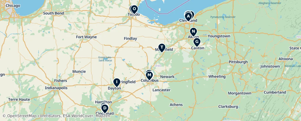 Map of Ohio