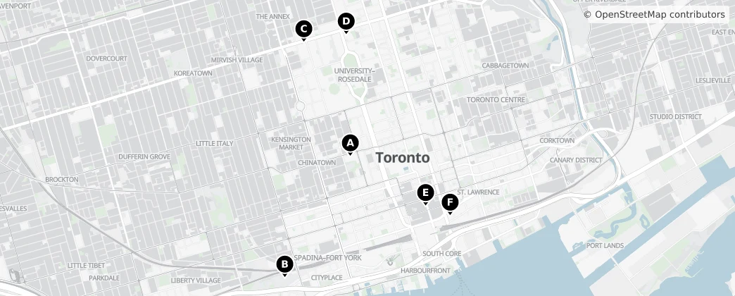 Map of Old Toronto