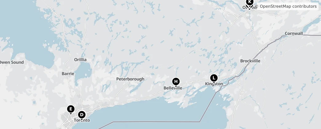 Map of Ontario