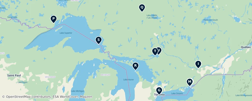 Map of Ontario