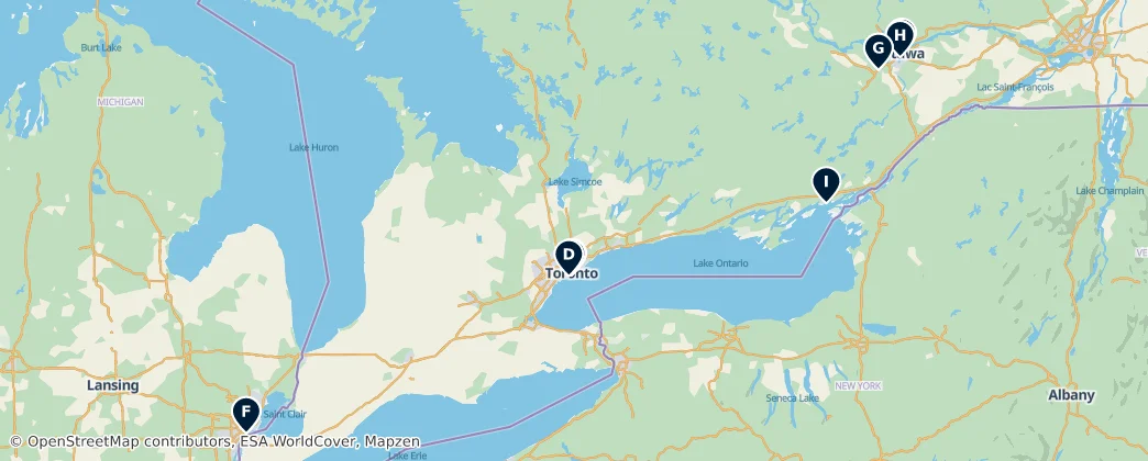 Map of Ontario