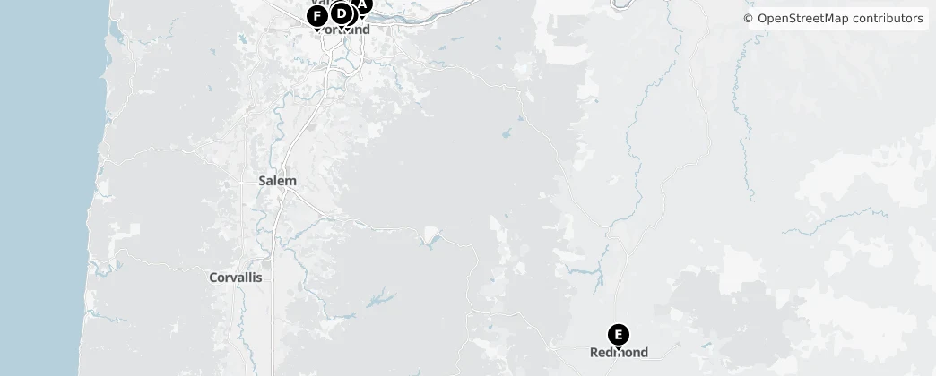 Map of Oregon