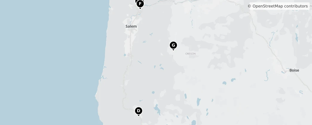 Map of Oregon