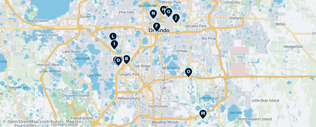 Map of Orlando