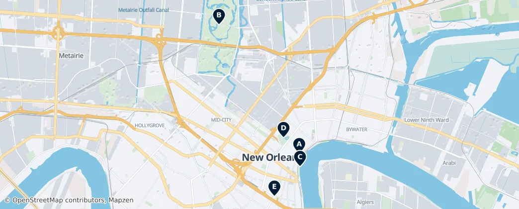 Map of Orleans Parish