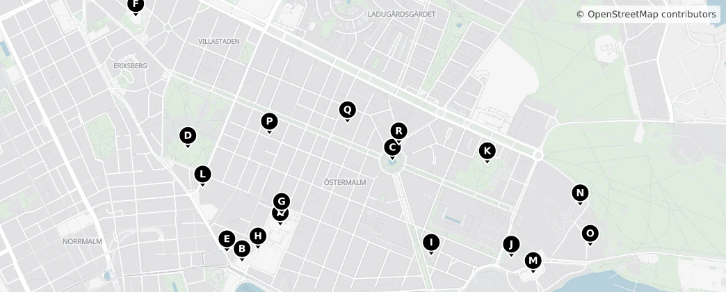 Map of Östermalm