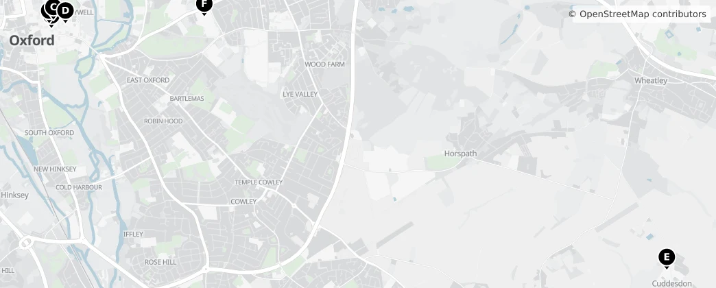 Map of Oxfordshire