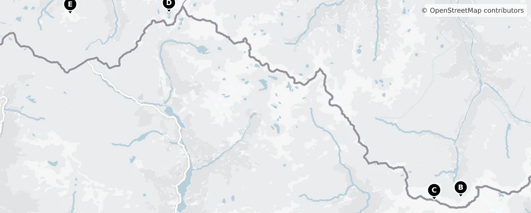 Map of Pyrénées National Park