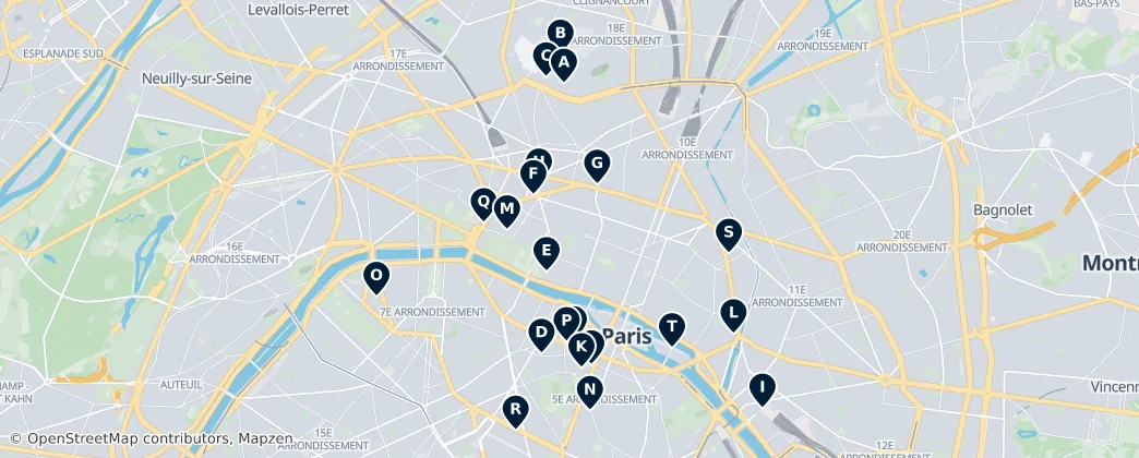 Map of Paris