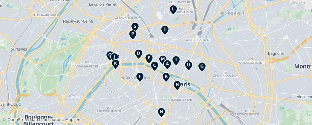 Map of Paris