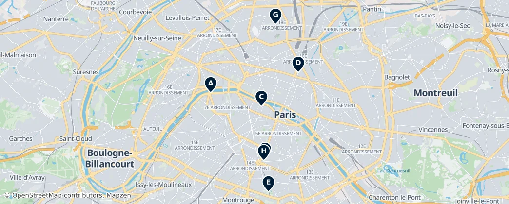 Map of Paris
