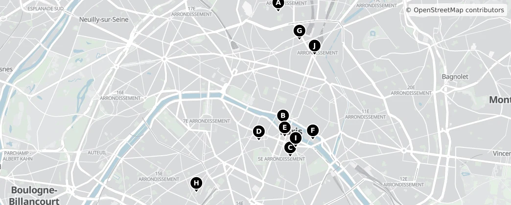 Map of Paris