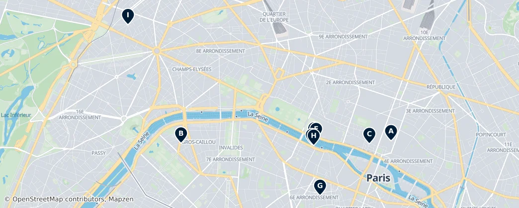 Map of Paris
