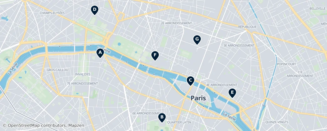 Map of Paris