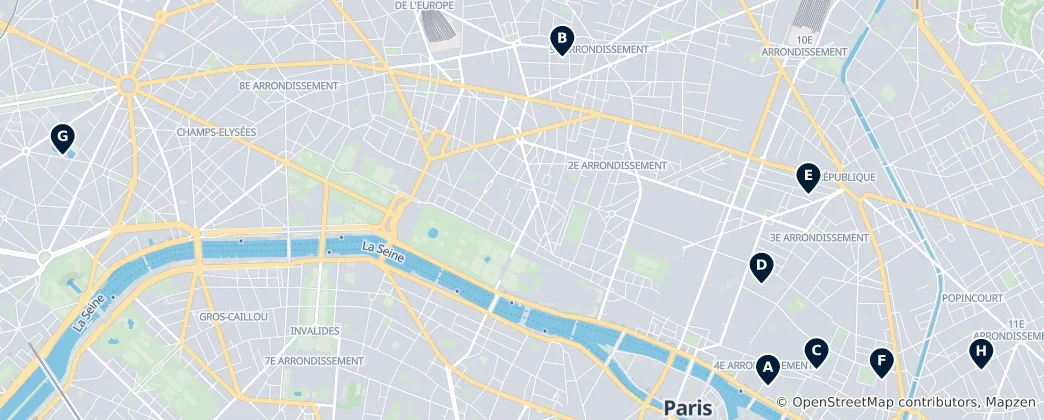 Map of Paris