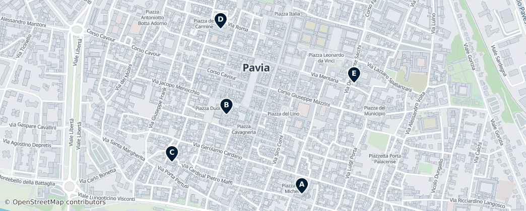 Map of Pavia