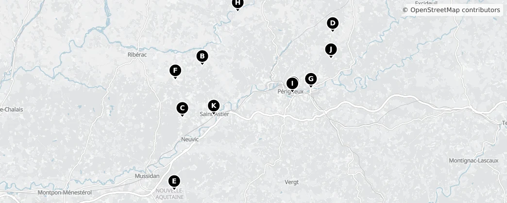 Map of Arrondissement of Périgueux