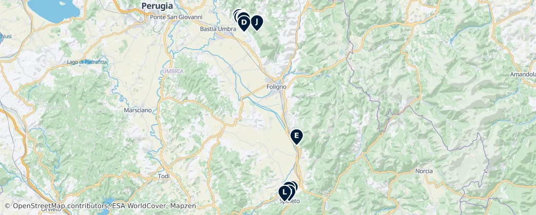 Map of Perugia