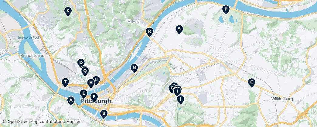 Map of Pittsburgh