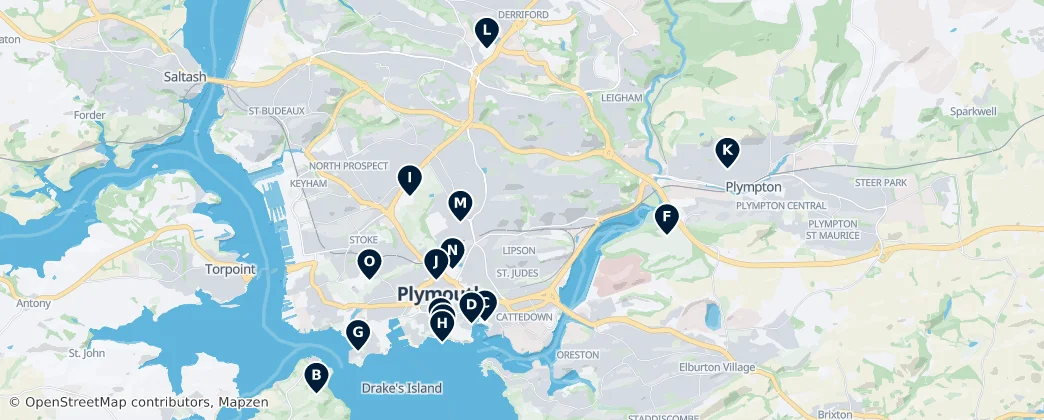 Map of Plymouth