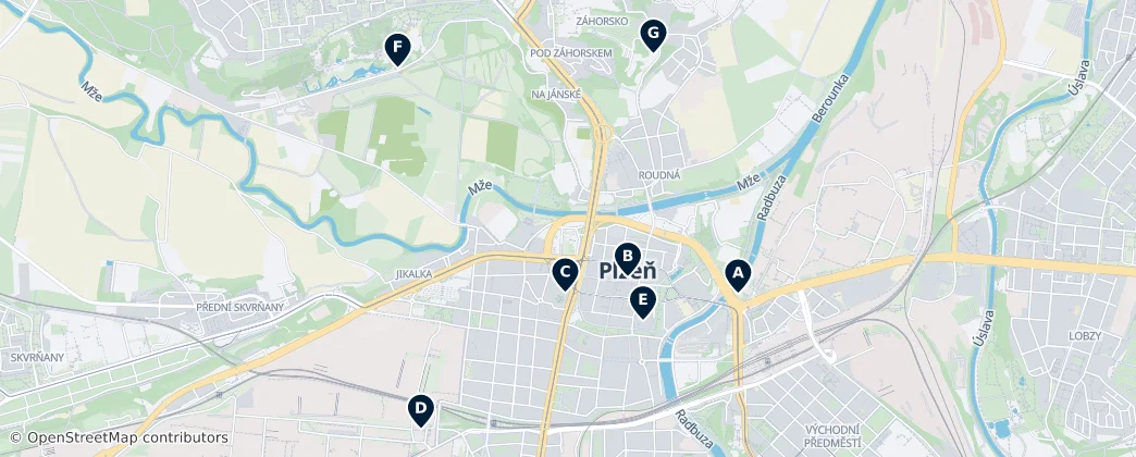 Map of Pilsen