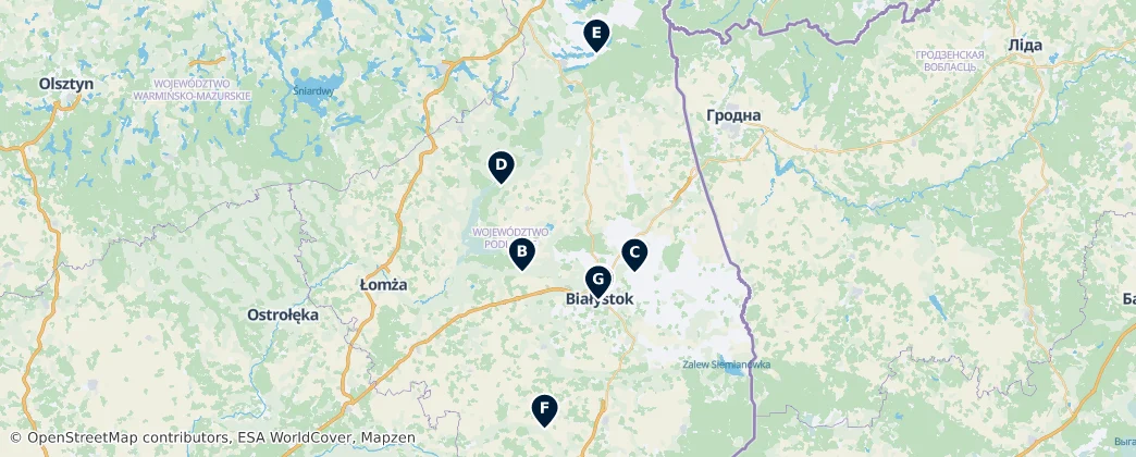 Map of Podlakya Voyvodalığı