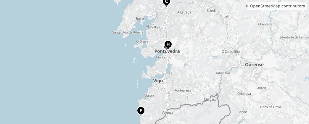 Map of Pontevedra