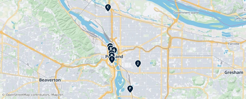 Map of Portland