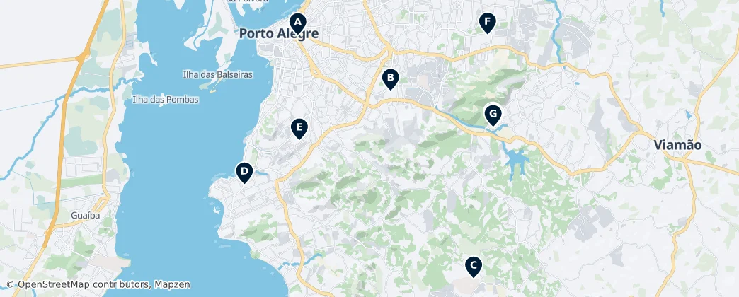 Map of Porto Alegre