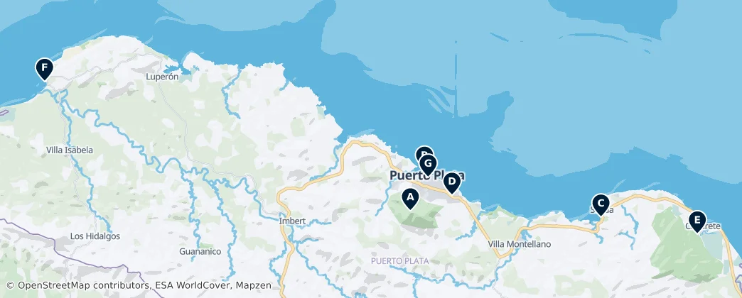 Map of Puerto Plata, Dominican Republic