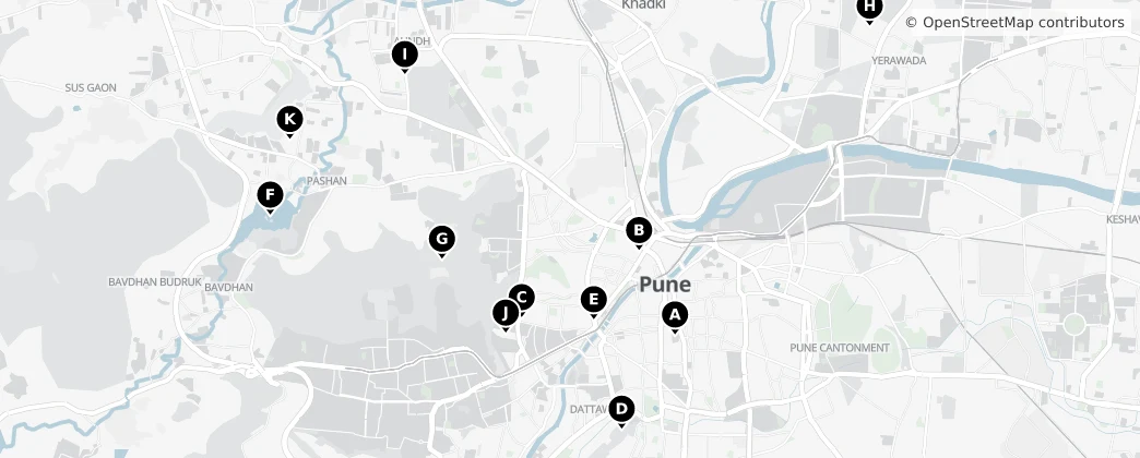 Map of Pune
