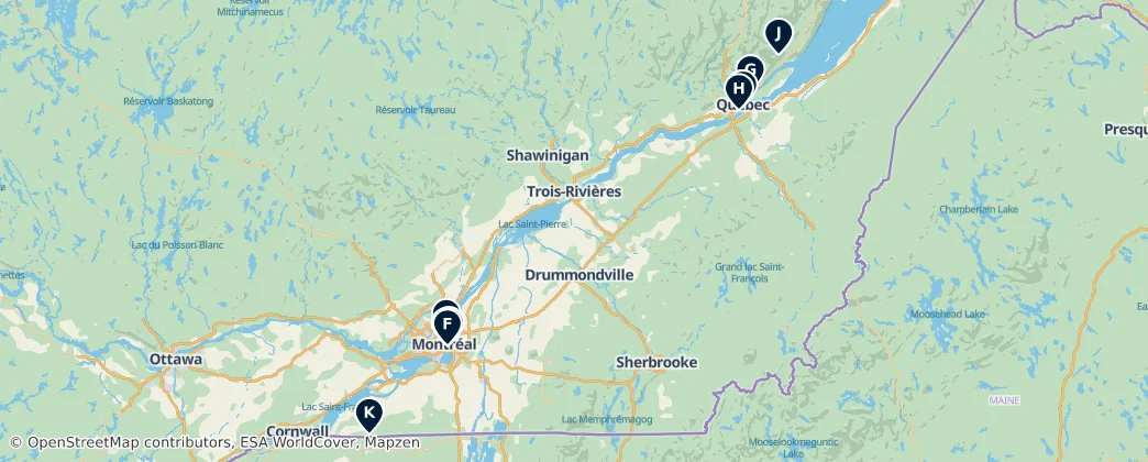 Map of Québec