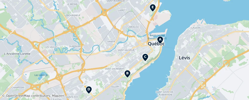 Map of Québec