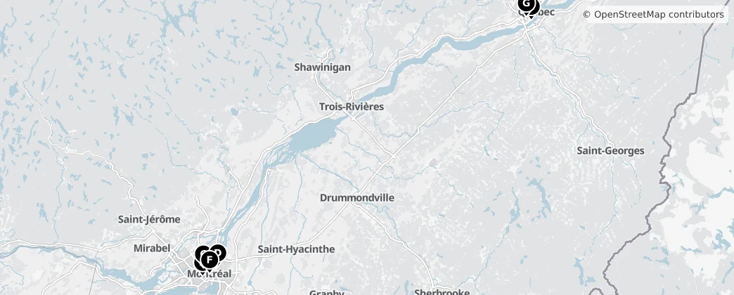 Map of Québec