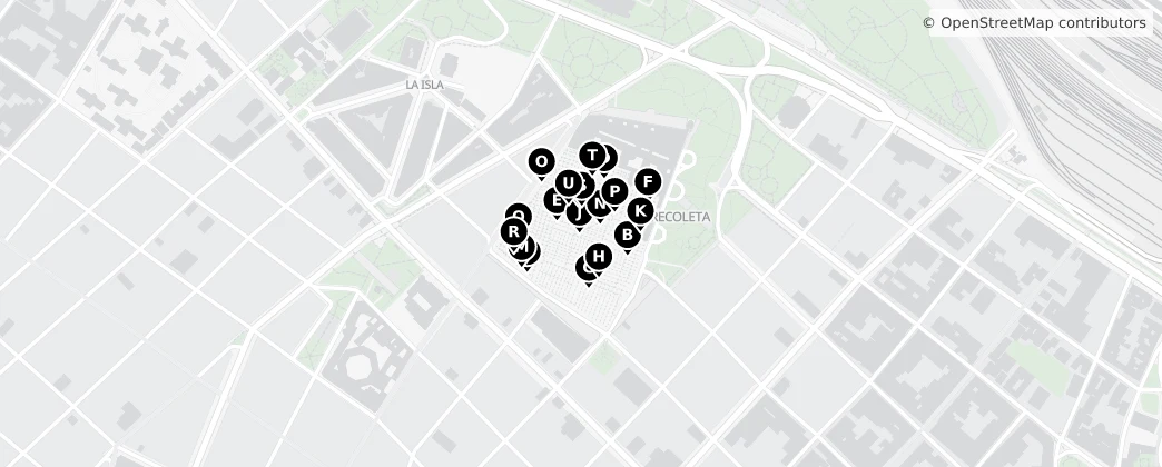 Map of Recoleta, Buenos Aires