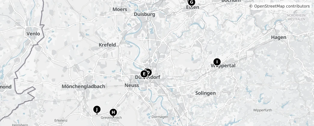 Map of Düsseldorf