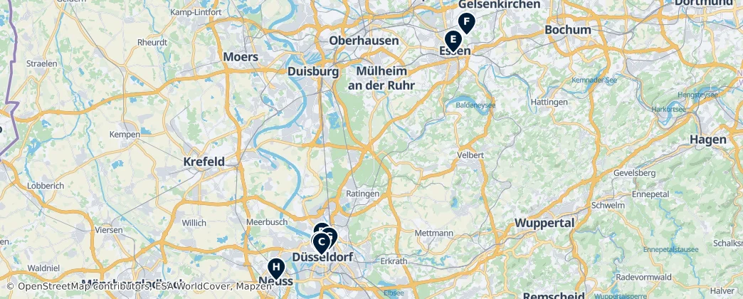 Map of Düsseldorf