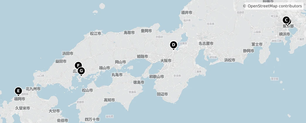 Map of 日本列島