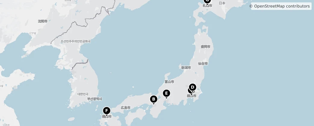 Map of 日本列島