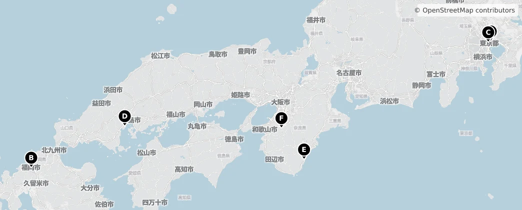 Map of 日本列島