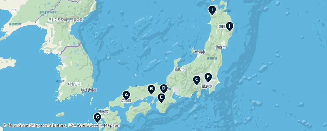 Map of 日本列島