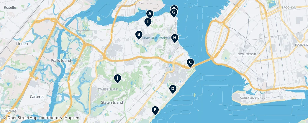 Map of Staten Island
