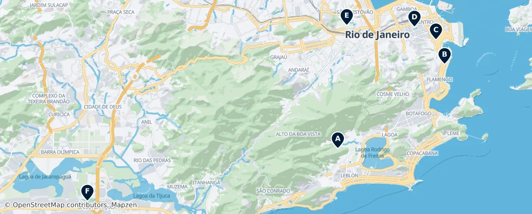 Map of Rio de Janeiro