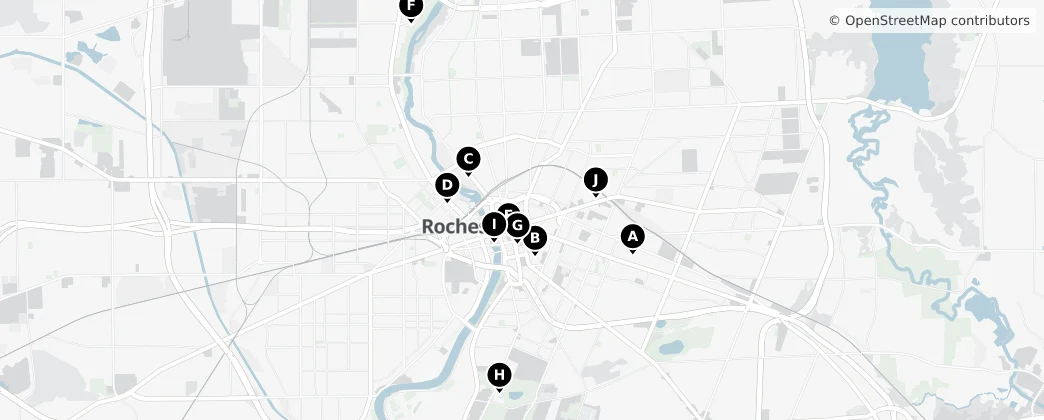 Map of Rochester, New York