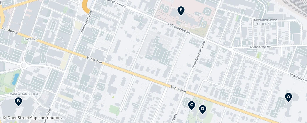 Map of Rochester, New York